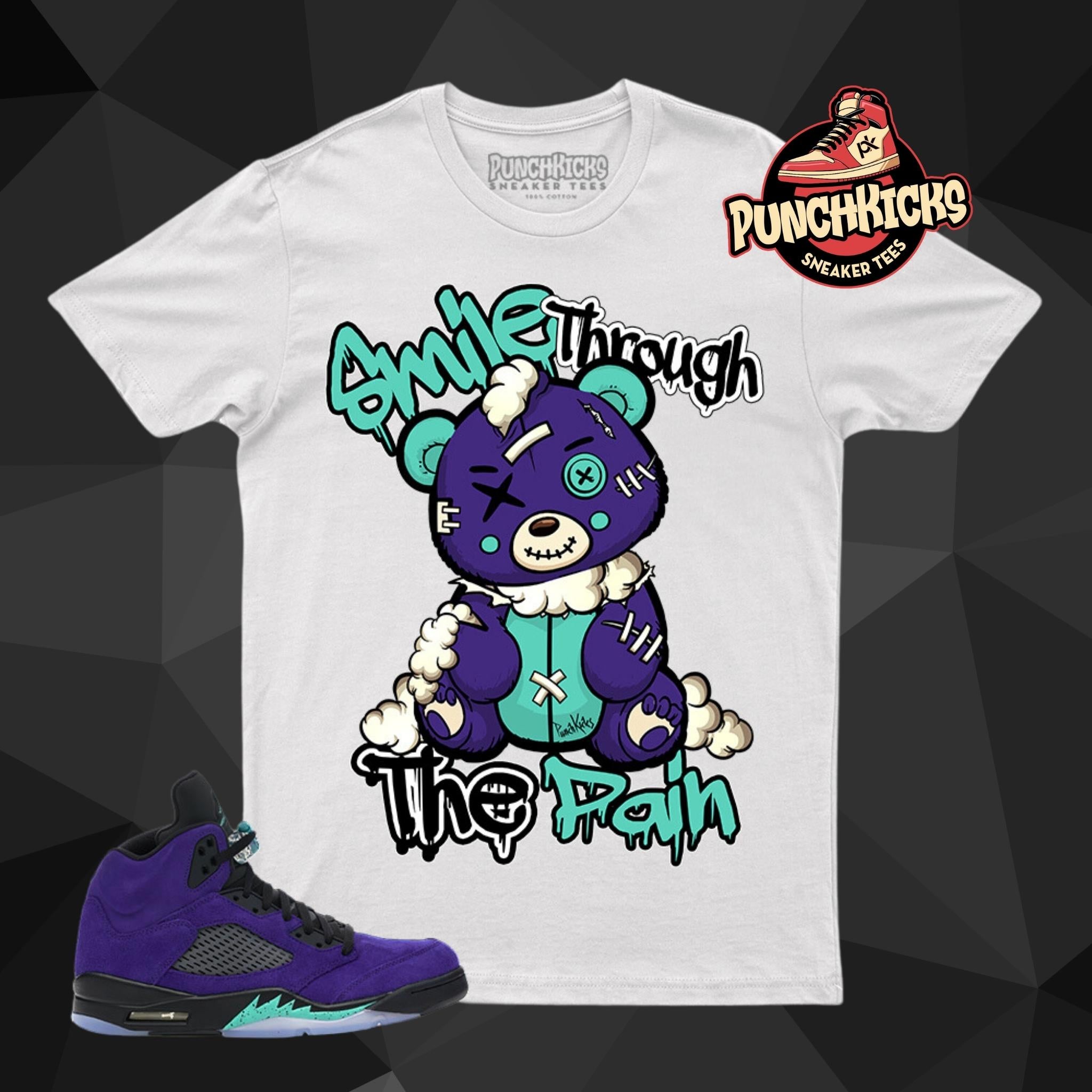 Smile Through The Pain  -Jordan 5 Alternate Grape  T-Shirt