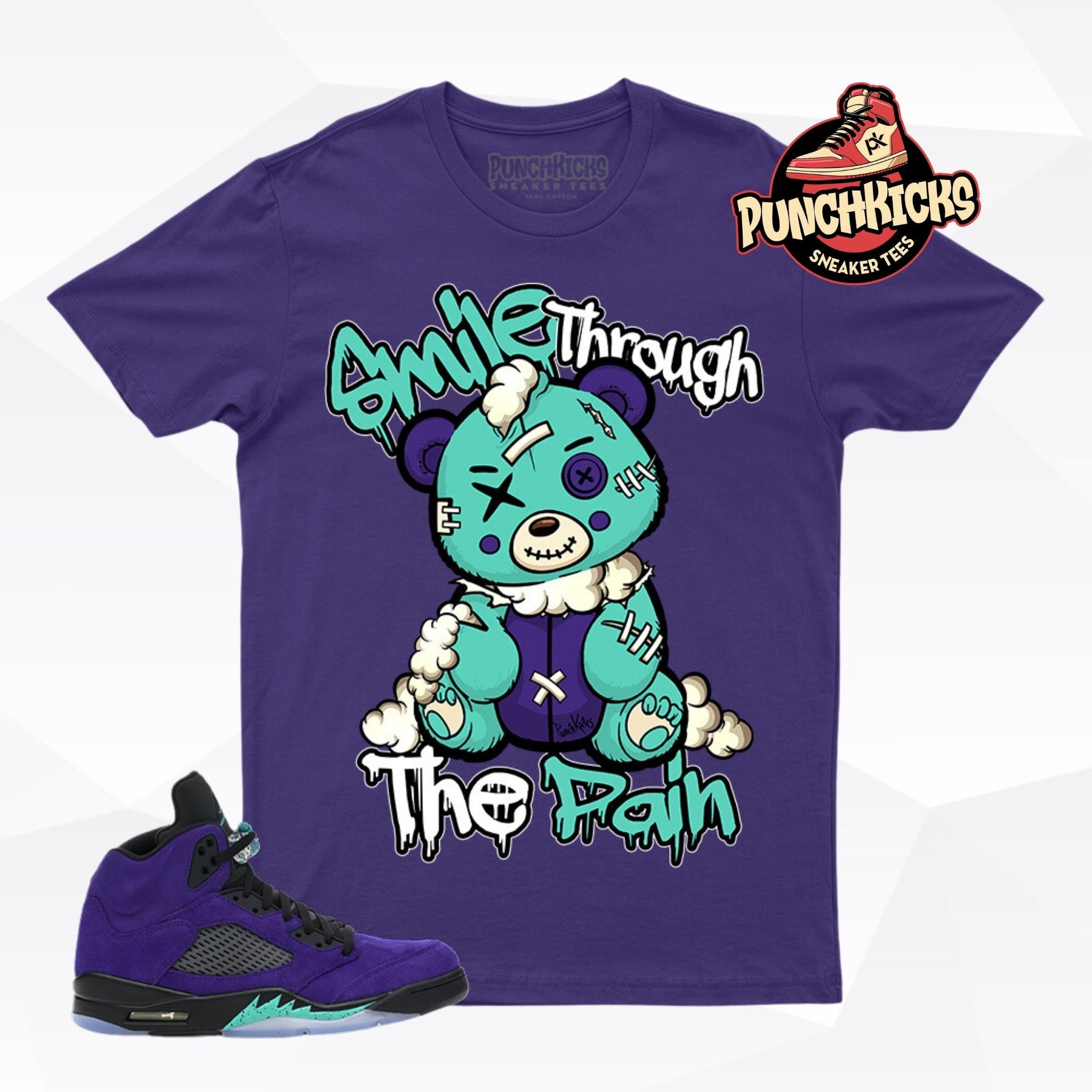 Smile Through The Pain  -Jordan 5 Alternate Grape  T-Shirt