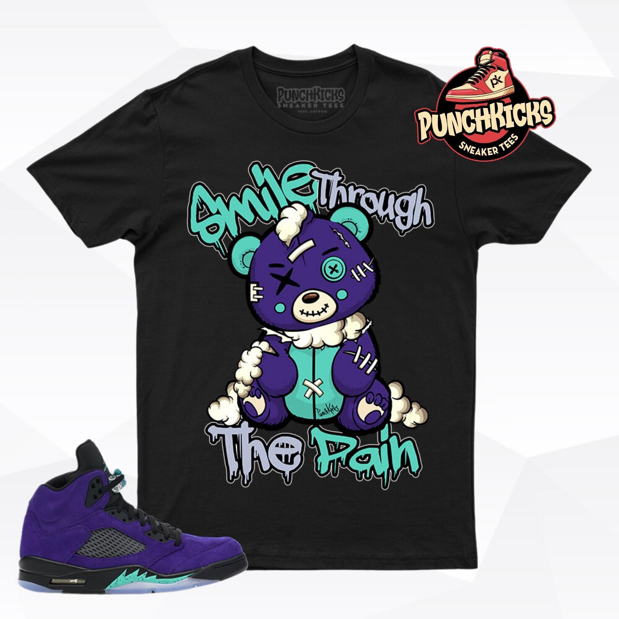 Smile Through The Pain  -Jordan 5 Alternate Grape  T-Shirt